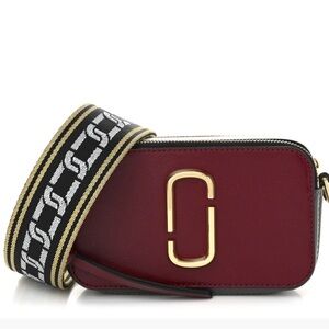 Marc Jacobs Burgundy and Gold Crossbody Bag